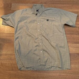 Men's Beige plaid Checkered Shirt